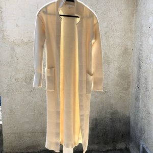 Naked Cashmere Cream Long Open Cardigan M S